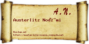 Austerlitz Noémi névjegykártya